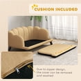 thumbnail image 6 of PawHut Pearl Design Pet Sofa for Medium and Large Sized Dogs, Pet Bed with Cushion and Solid Wood Legs, Coffee, 6 of 9