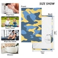 thumbnail image 3 of Blue and Yellow Camouflage Hand Towel Set 2 Pcs Cotton Absorbent Soft Face Towels Bath Towels for Bathroom Kitchen Shower Hotel Decor 16"x28", 3 of 8
