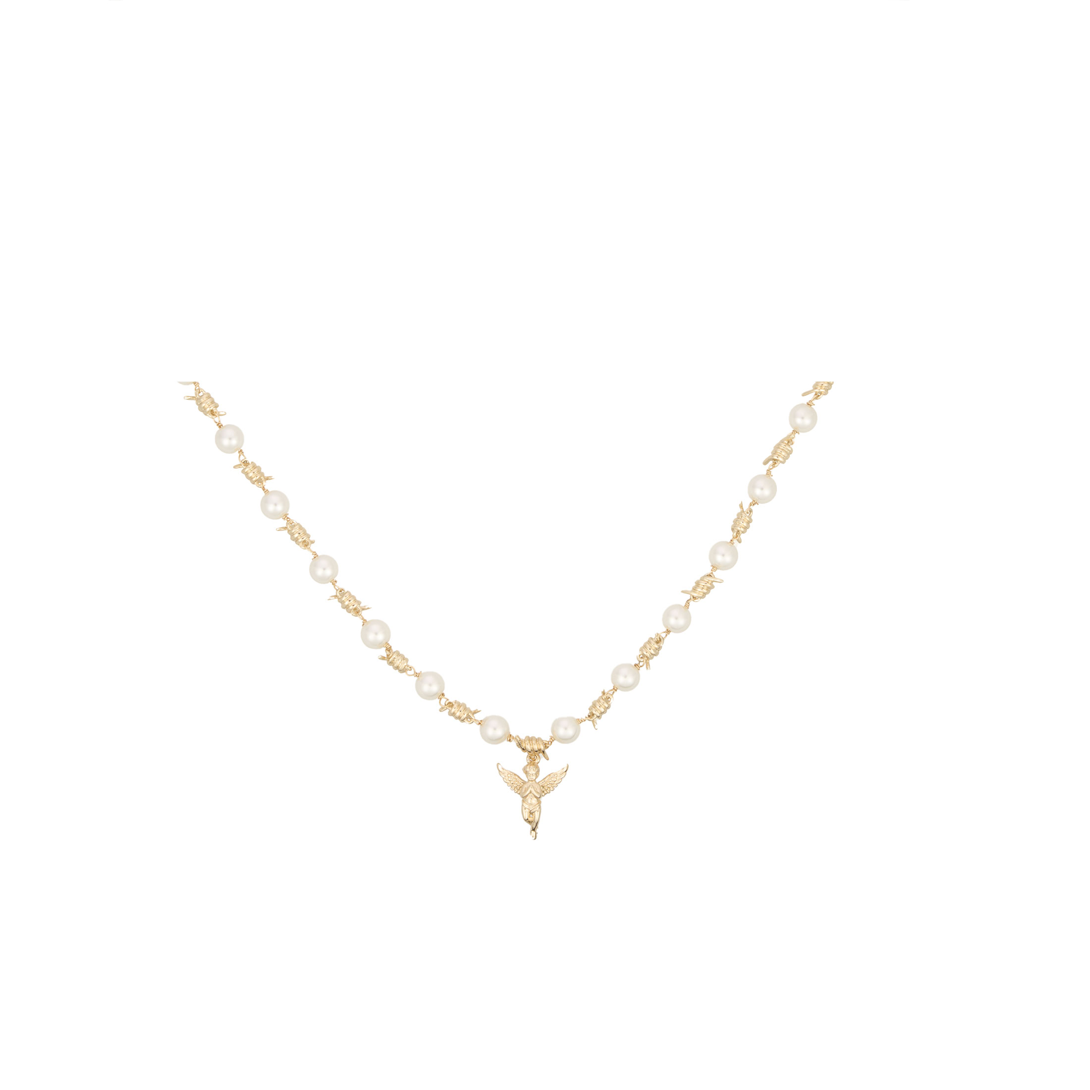 Bella by Thorne Cherub Pearl Adult Necklace, Gold