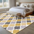 thumbnail image 5 of 5x7 Washable Area Rug, Moroccan Non-Slip Large Rectangle Rug for Living Room Bedroom, Yellow Gray Indoor Floor Mat for Home Decor, 5 of 9