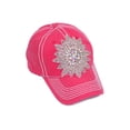 thumbnail image 1 of Womens Baseball Cap w/ Giant Sequined Flower - Fuchsia, 1 of 1