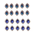 thumbnail image 1 of Rongfmy 20x DIY Rhinestone Flatback Buttons Crafts Dress Clothing Button Embellishments Dark Green Dark Blue, 1 of 9