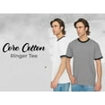 thumbnail image 2 of JustBlanks Core Cotton Ringer Crew Neck Comfort And Relabeling Tee, 2 of 6