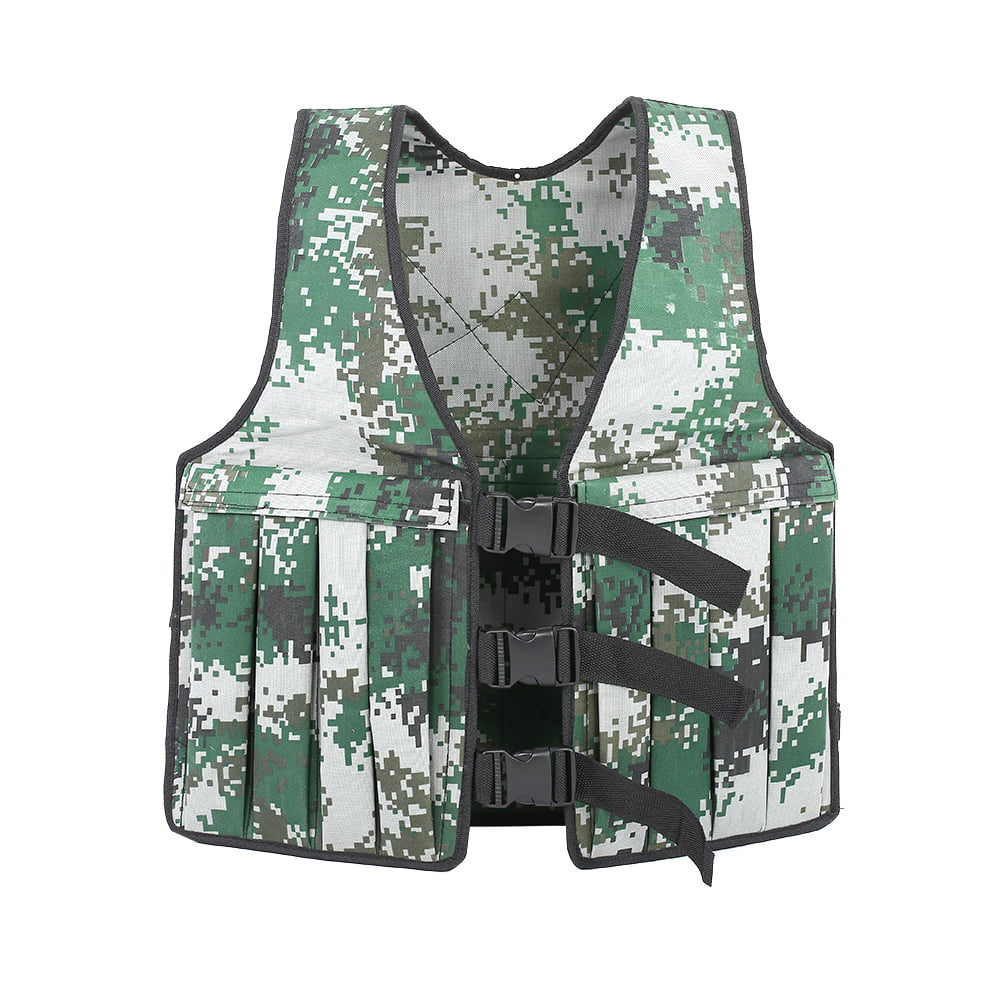 Workout Camouflage Weighted Vest Exercise Jacket Adjustable Weight Training 
