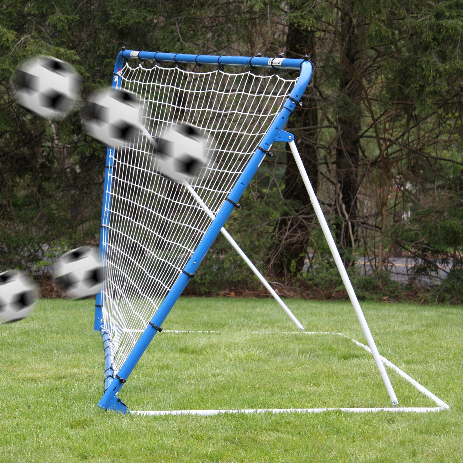 Child Football Training Adjustable Pro Rebounder Net Kickback Soccer Target Goal 