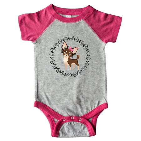 

Inktastic Long Haired Chihuahua Dog Gift Baby Girl Bodysuit