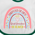 thumbnail image 4 of Inktastic Handpicked for Earth by My Great Grandma in Heaven Rainbow Boys or Girls Baby Bib, 4 of 4