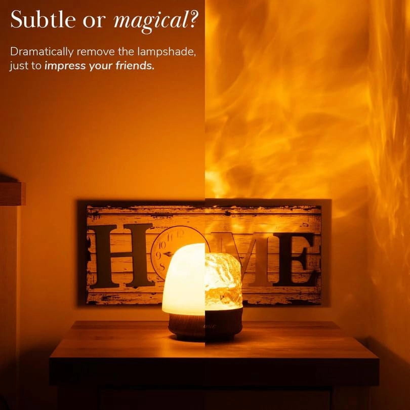 Lunie Lamp - Night Light & Bluetooth Noise Machine, Withlunie Lamp, Ocean Wave Projector Light With Speaker, with Lampshade & Remote Control,4 White Noise/16 Color Dimming/Touch Style (2pc A)