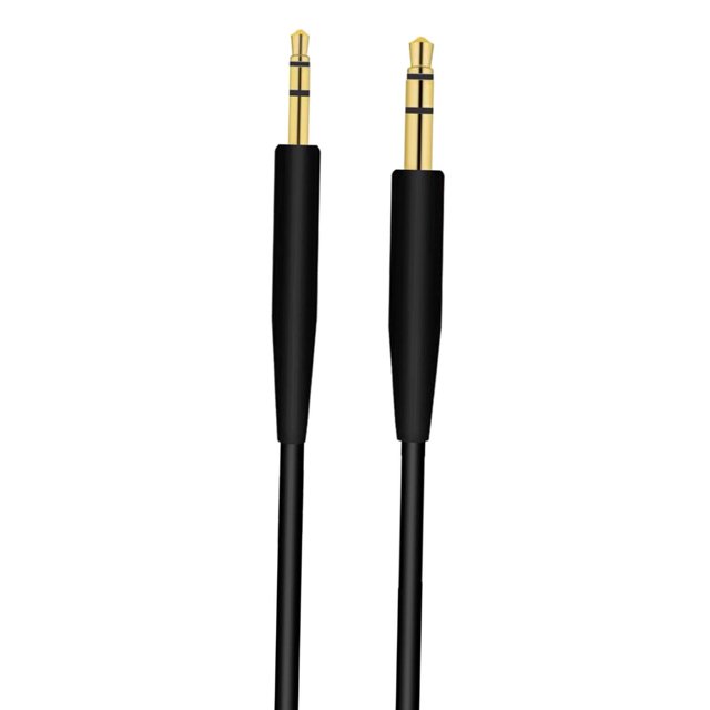 Cateissary Cable de repuesto de auriculares de cobre de primera para cables de repuesto de auriculares de conductividad óptima Teléfono y Comunicación Negro sin micrófono
