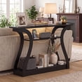 thumbnail image 5 of ZENY 3-Tier Console Table with Charging Station Black Sofa Side Table, 5 of 9