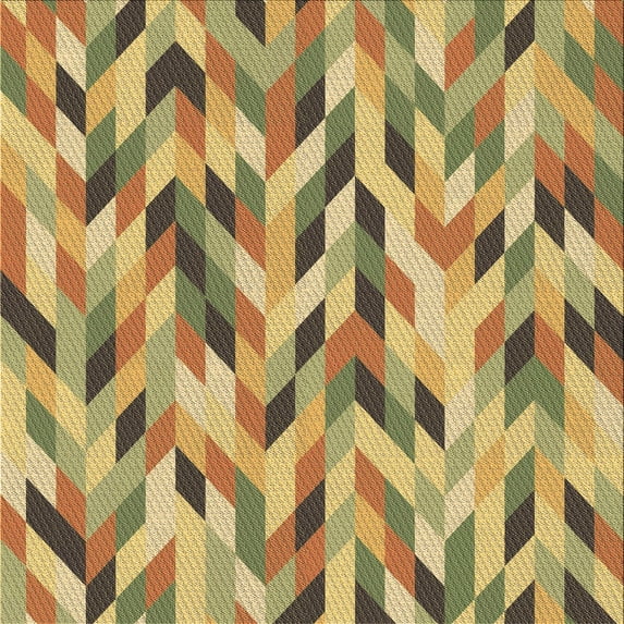 Ahgly Company Machine Washable Indoor Square Transitional Light Brown Area Rugs, 4' Square