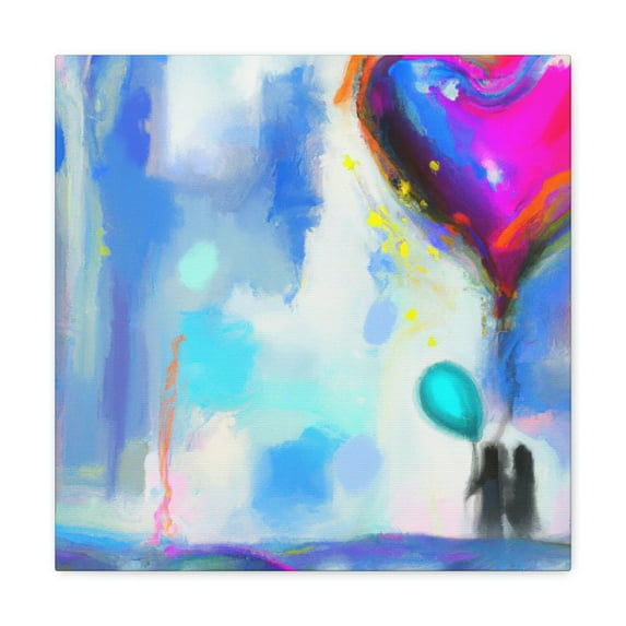 Heart's Ascension Ballooning - Canvas