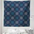 thumbnail image 1 of Snowflake Tapestry, Winter Holiday Theme 8 Pointed Star Christmas Pattern, Fabric Wall Hanging Decor for Bedroom Living Room Dorm, 5 Sizes, Sea Green Pale Blue, by Ambesonne, 1 of 1