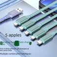 thumbnail image 5 of líneas de carga tipo c largas para arrastrar cinco cables de datos Android de carga rápida para Apple Huawei Glory OPPO, 5 of 5