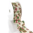 thumbnail image 4 of Ribbon Traditions Ivy/Berries on Cream Wired Ribbon 2 1/2" by 25 Yards, 4 of 4