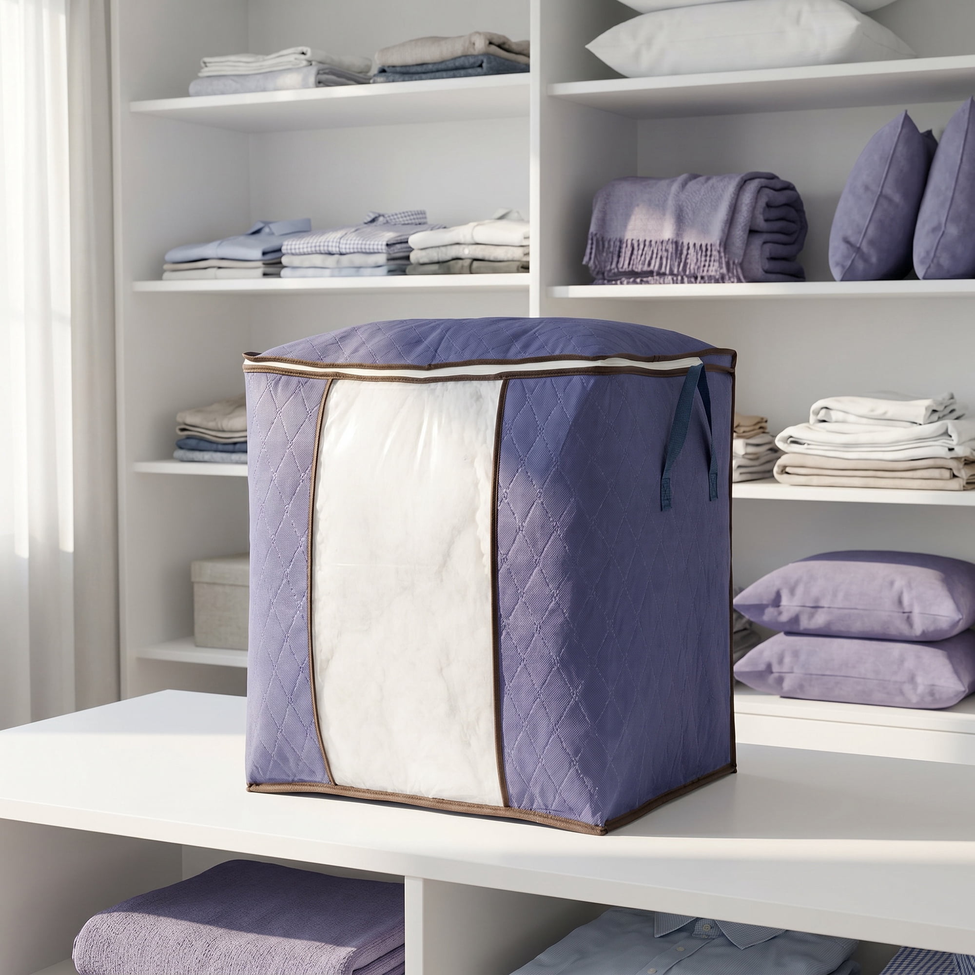 Unique Bargains Moistureproof Storage Sack Portable Side Bag Navy Blue 18.9"x11.0"x19.7"