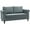 Grey, variant on HOMCOM Loveseat w/ Curved Armrests, Love Seat w/ Padded Seat, Beige