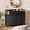 Black, variant on Ourlova Pink TV Stand with Charging Station,Wide TV Stand with Open Shelf,Bedroom Dresser for Living Room TV Stand with 9 Drawers,9 Large Storage Drawers for Living Room