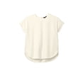 thumbnail image 3 of MERCER+METTLE Women's Stretch Crepe Crew | Lightweight Short Sleeve Top for Women, Dressy T-Shirt for Work & Casual Wear - Ivory Chiffon 4XL, 3 of 4