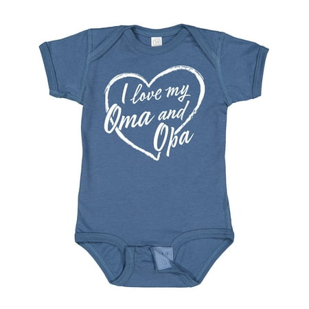 

Inktastic I Love My Oma and Opa in White Chalk Heart Gift Baby Boy or Baby Girl Bodysuit