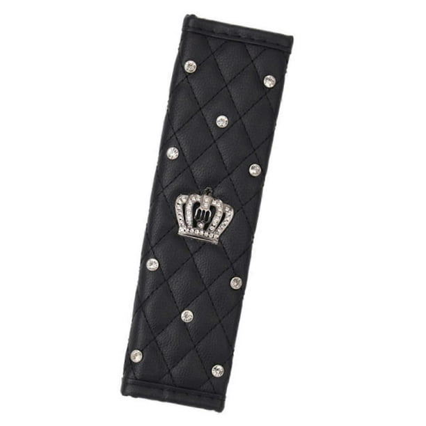 Shoulder Pads Cover For Car Seats Leather Black Strap Pad Cover For Women Car Decor Accessory