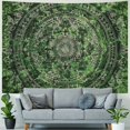 thumbnail image 4 of Shiartex  Olive Green Tie Dye Twin Tapestry Hippie Wall Hanging Art Decor Single Mandala Elephant Tapestry Hippie Dorm 40x60inch, 4 of 6