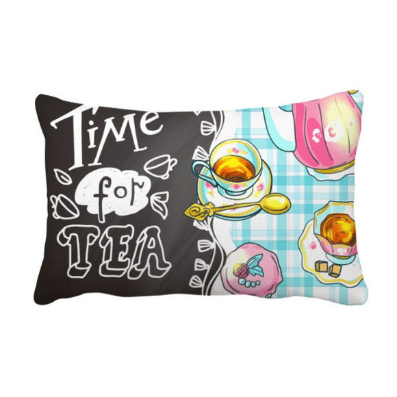 Time for tea Cupcake Teaport France Throw Pillow Lumbar Insert Cushion Cover Home Decoration