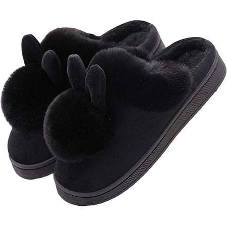 

CoCopeaunt Rabbit Women s Slippers Cute Cartoon Slippers Funny Animal Slippers Warm Plush Slippers Skin-Friendly Breathable Slippers