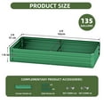 thumbnail image 2 of Uforic 2 Pack 6ftx3ft Outdoor Raised Garden Bed Kit,Large Galvanized Metal Patio Planter Box with Safety Rubber & Gloves, for Vegetables Flowers,Green, 2 of 7