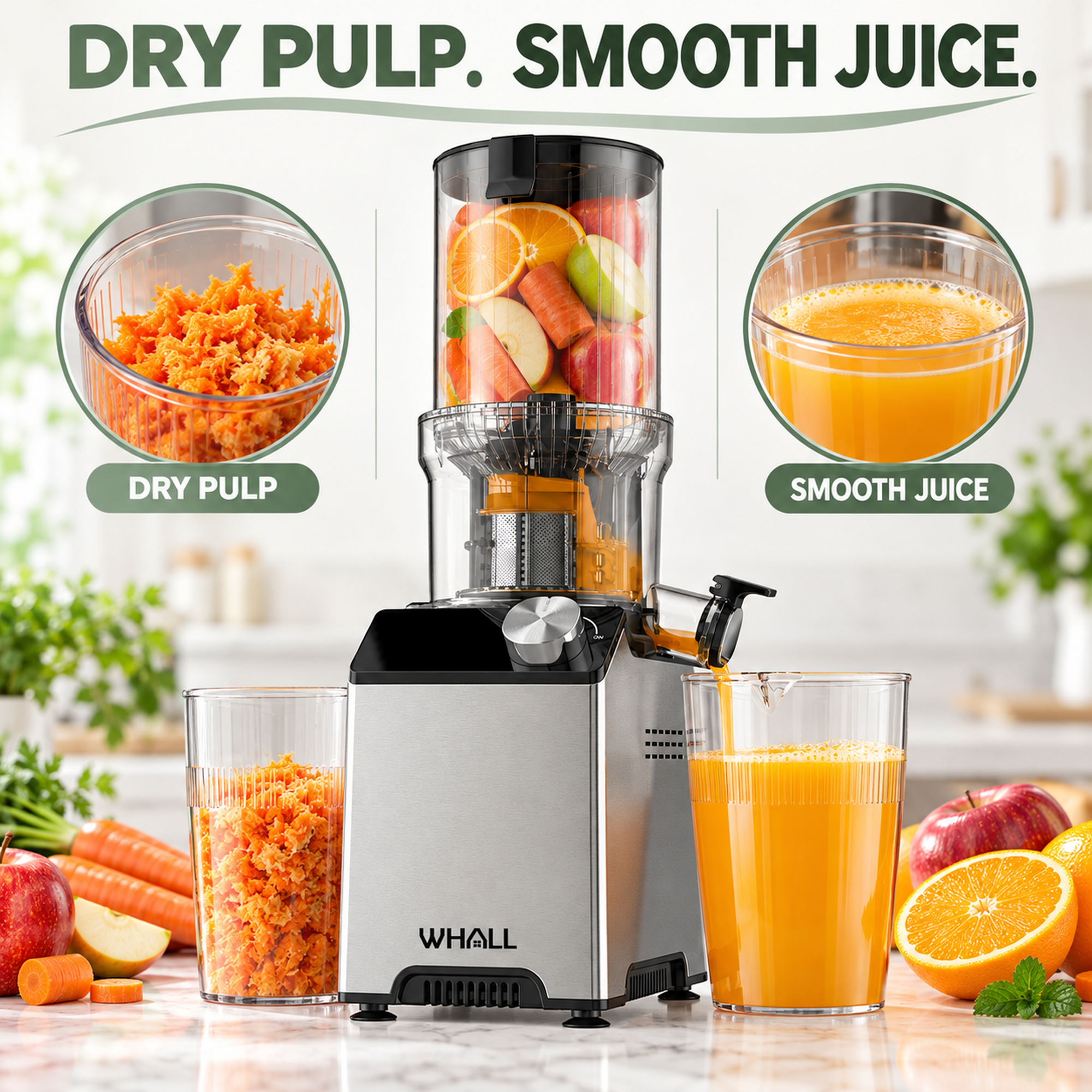 WHALL Cold Press Masticating Juicer photo 5