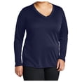 thumbnail image 2 of Yellow Rooster Women's Long Sleeve PosiCharge Competitor V-Neck Tee True Navy 4XL, 2 of 7