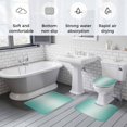 thumbnail image 5 of Turquoise Ombre Bath Mat 3 Piece Bathroom Rug Set, Modern Gradient Abstract Art Non Slip Bath Rug Contour Mat and Toilet Lid Cover, Absorbent Shower Mats Soft Bath Rugs and Mats Sets, 5 of 8