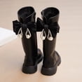 thumbnail image 2 of lsirc Child Girls Knee-High Boots - -Lined Soft-Sole Winter Boots with Side Zipper, Fashionable Party Holiday with Cute Bow, Black, US9.5(3.5-4Years), 2 of 8