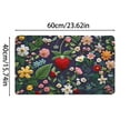 thumbnail image 3 of Hearth & Gear Strawberry Floral Carpet Mat Soft Polyester Fiber Floor Rug For Home Kitchen Bathroom Living Room Winter Throws for Couch Large Soft Blanket Polyester Blankets Size Fall Blanket Silk, 3 of 6