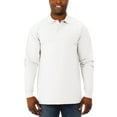 thumbnail image 1 of Jerzees Polos pour Hommes Résistants aux Taches (Courts et Longs, Blancs à Manches Longues, XX-Large), 1 of 1