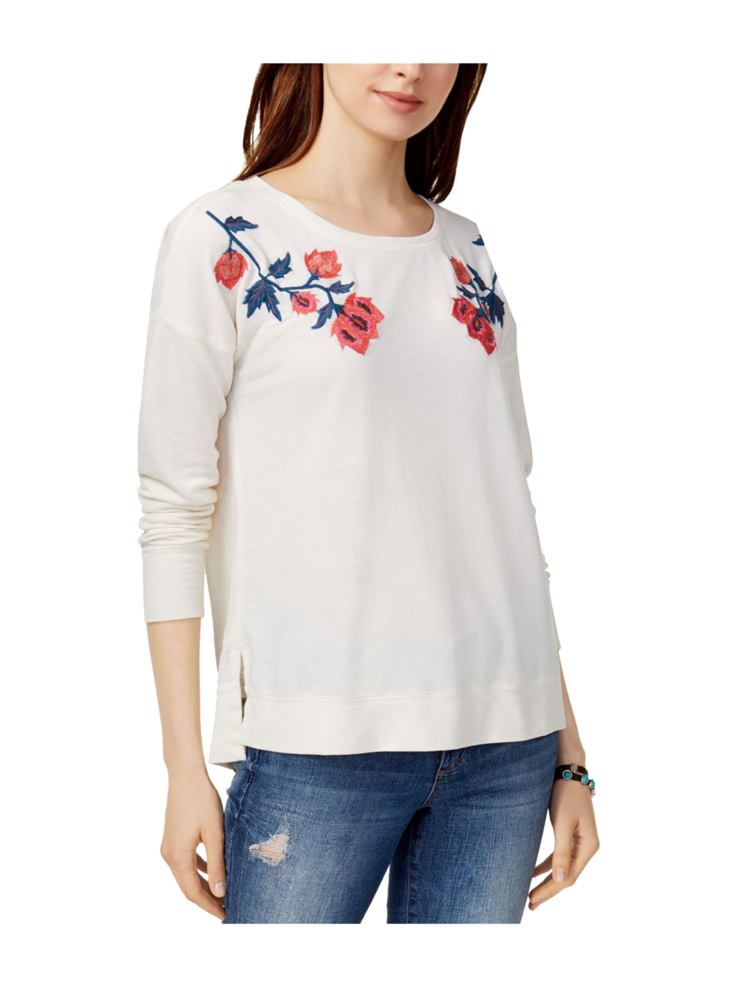 Womens Embroidered Sweatshirt birch XS 