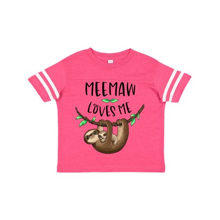 

Inktastic Meemaw Loves Me Cute Sloth and Baby Gift Toddler Boy or Toddler Girl T-Shirt