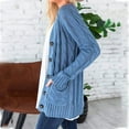 thumbnail image 2 of Pull Hiver Cardigan Manches Longues Boutonnage Ouvert sur le devant avec Poche, 2 of 7