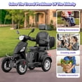 thumbnail image 3 of Heavy Duty 4 Wheel Mobility Scooter for Seniors & Adults,500lbs Capacity,800W Motor,31-Mile Range,Fat Tires,Full LED Lighting & Remote Key(Black), 3 of 12