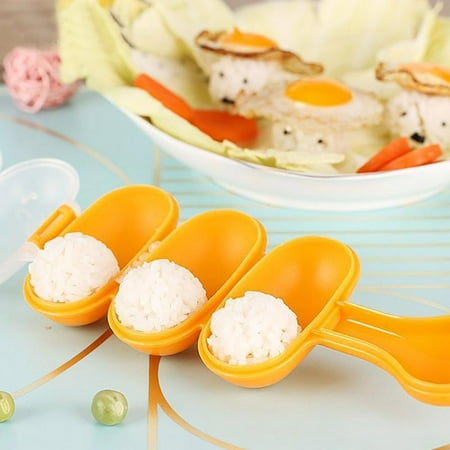 

Baking Tools Bakery Tools Rice Ball Molds Sushi Balls Maker Mould Spoon Kitchen Cooking Utensil Tools Set Yellow