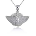 thumbnail image 2 of Silver Ashur Assyrian Chief God of War Winged Sun Disc Pendant Necklace (Pendant only), 2 of 4