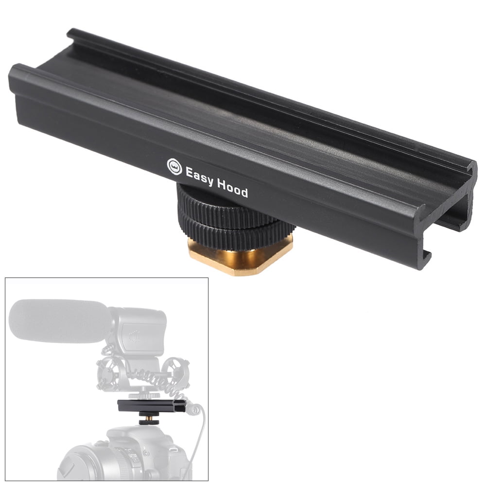 16" DSLR FLASH SHOE Extension Bracket Bar Camera LED Light Mic SLR Hot Cold Shoe 