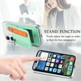 thumbnail image 3 of for iPhone 16 Plus Back Wallet Case with Card Holder Zipper Pocket, Wristband Flip Kickstand, RFID Blocking Secure Hand Grip PU Leather Shockproof Clear Phone Cover for iPhone 16 Plus, Mint, 3 of 10