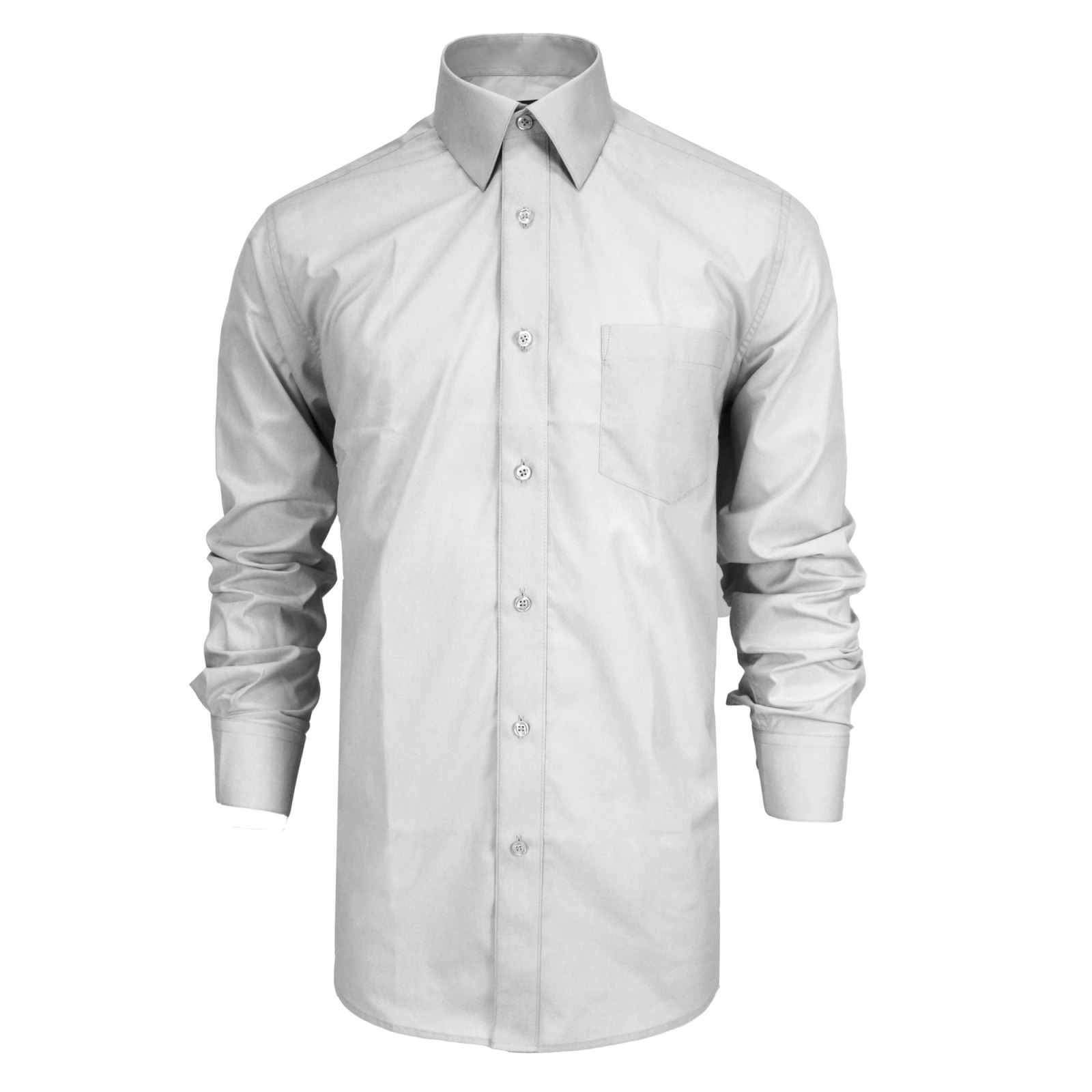 Lee Hanton Men's Long Sleeve Spread collar Button Down Dress Shirt