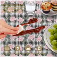 thumbnail image 6 of Pioneer Flower Floral Print Pattern Round Tablecloth 60 X 60 Inch, Wrinkle Resistant Wipeable Table Cloth for Kitchen Dining Picnic Patio Party, 6 of 6
