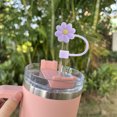 thumbnail image 3 of 7 PCS Silicone Straw Covers Cap Compatible with Stanley 30&40 Oz Cup, 10mm Cute Flower Straw Toppers for Tumblers, Dust-Proof Drinking Straw Caps for Reusable Straws Tips Lids, 3 of 6
