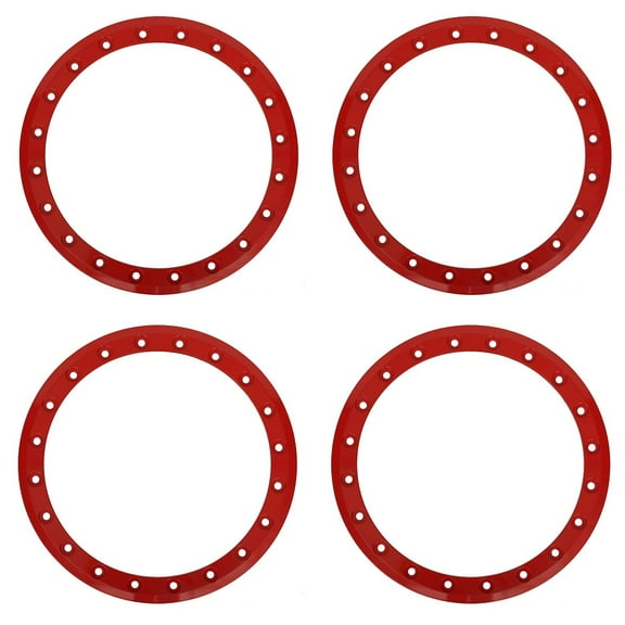 Full Set of System 3 SB-3 14" Beadlock Rings Red (4)
