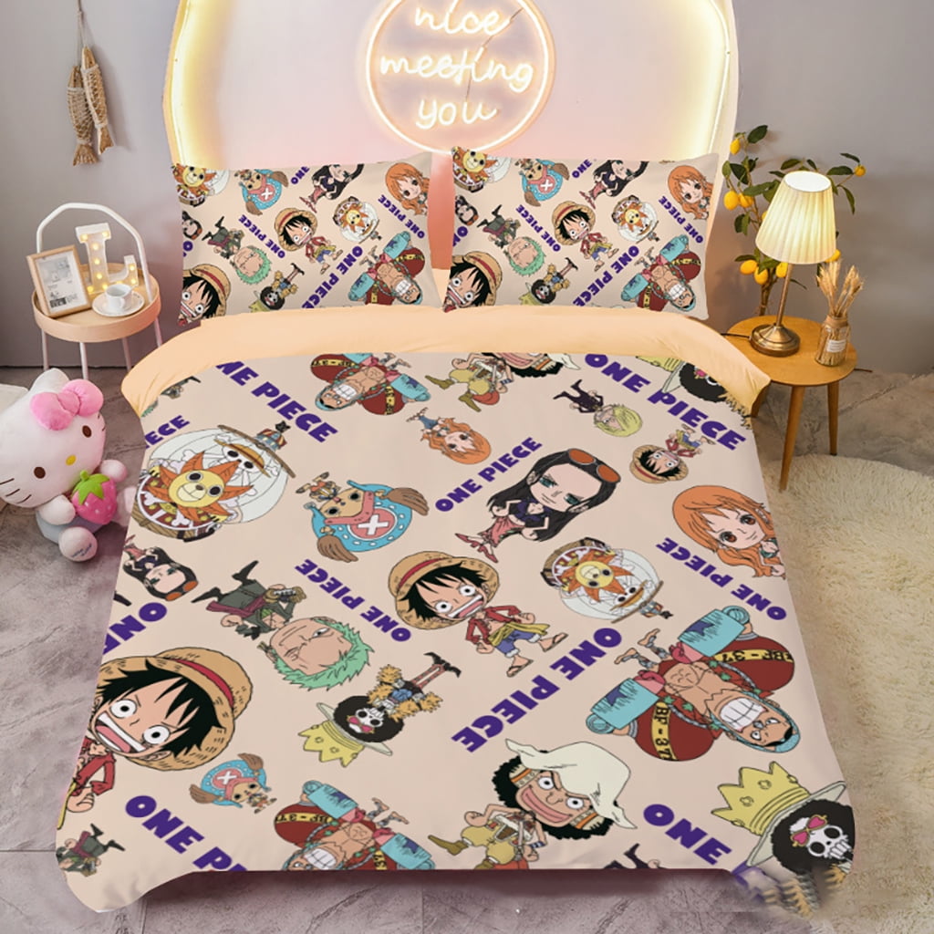 New Anime One Piece Bed Bedding Set Twin Full Queen King Size Cool ...
