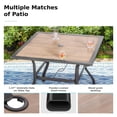 thumbnail image 4 of MFSTUDIO 5 Piece Patio Dining Table Set, 4 Metal Stackable Chairs and 37" Square Outdoor Dining Table with Umbrella Hole, 4 of 4