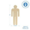 thumbnail image 4 of Male Stick Figure Cutouts 12 x 4-7/8-inch, Pack of 1 Unfinished Wood Crafts Blank, Wooden Shapes for Crafts/ Decor, by Woodpeckers, 4 of 5
